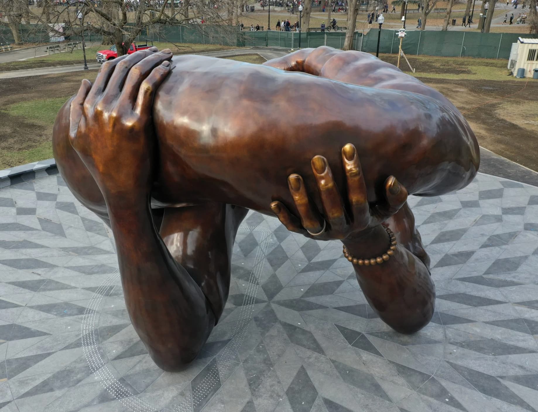While intended to commemorate Martin Luther King Jr. and Coretta Scott King, this Boston statue sent a different message, one about eating the booty like groceries. 